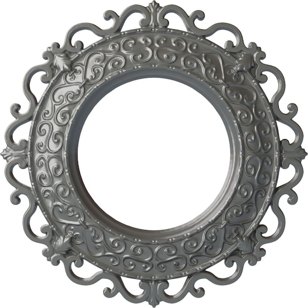 Ekena Millwork Orrington Ceiling Medallion (Fits Canopies up to 6 5/8"), 13 1/4"OD x 6 5/8"ID x 1 1/8"P, Silver CM13ORSLS - main